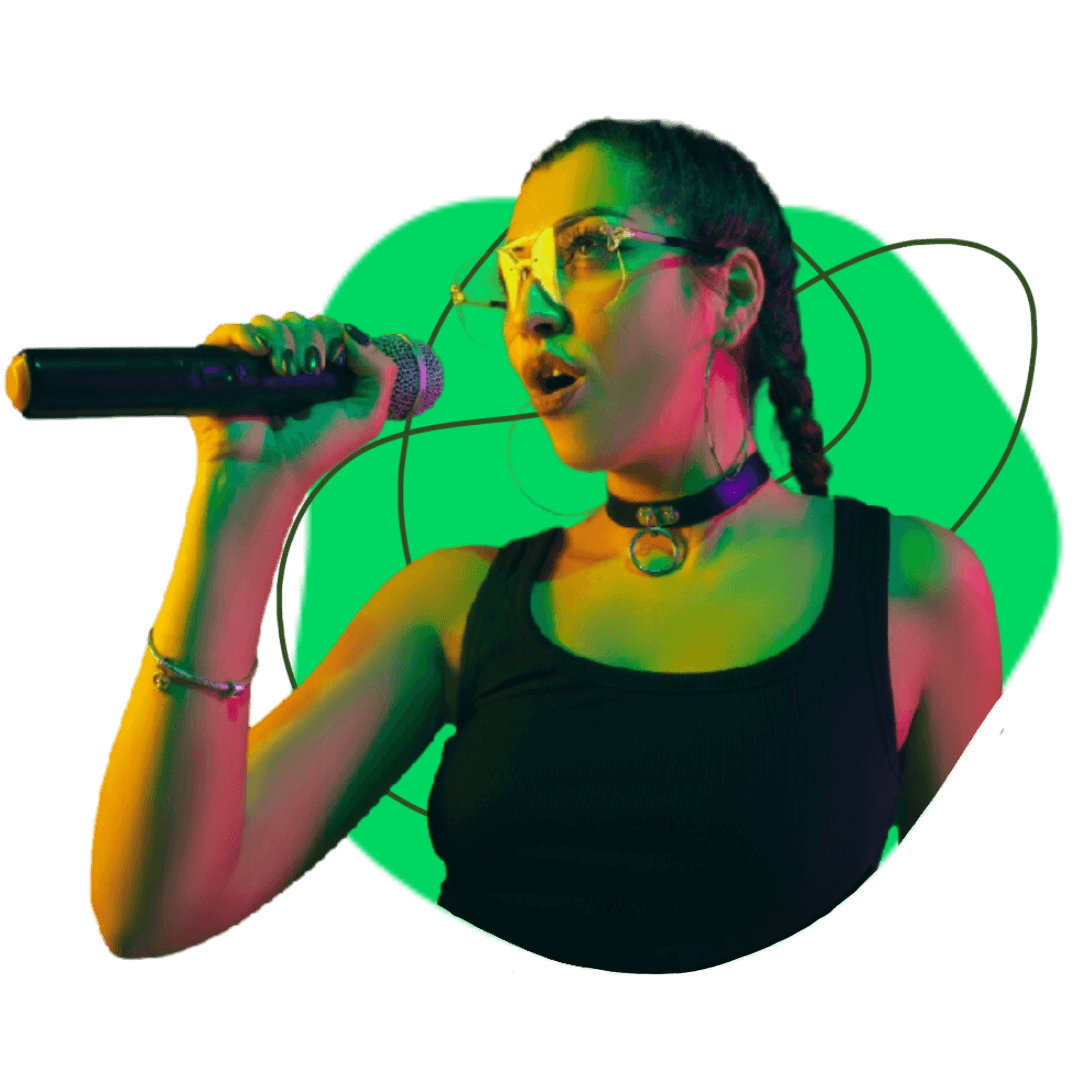 man on phone using spotify to grow his business