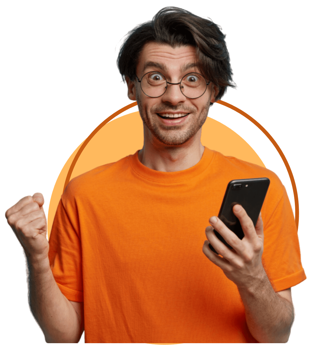 man on phone using reddit to grow his business