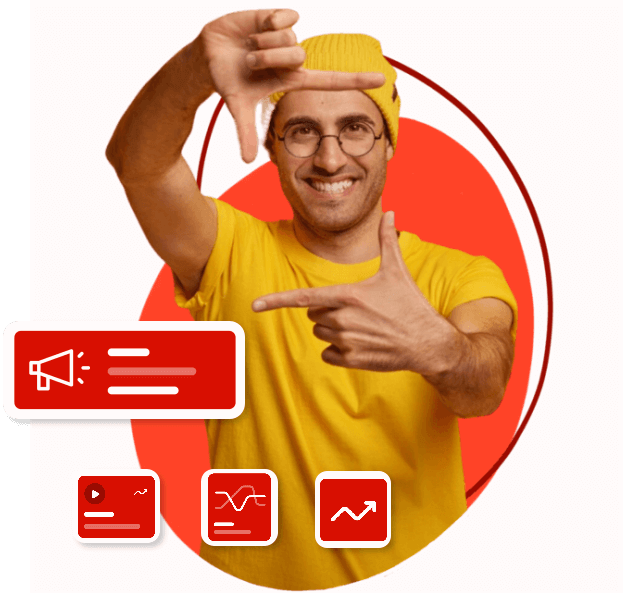 man on phone using youtube to grow his business