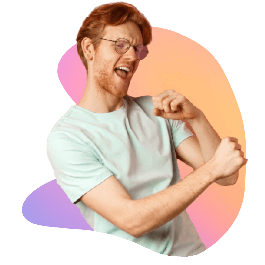 man on phone using instagram to grow his business