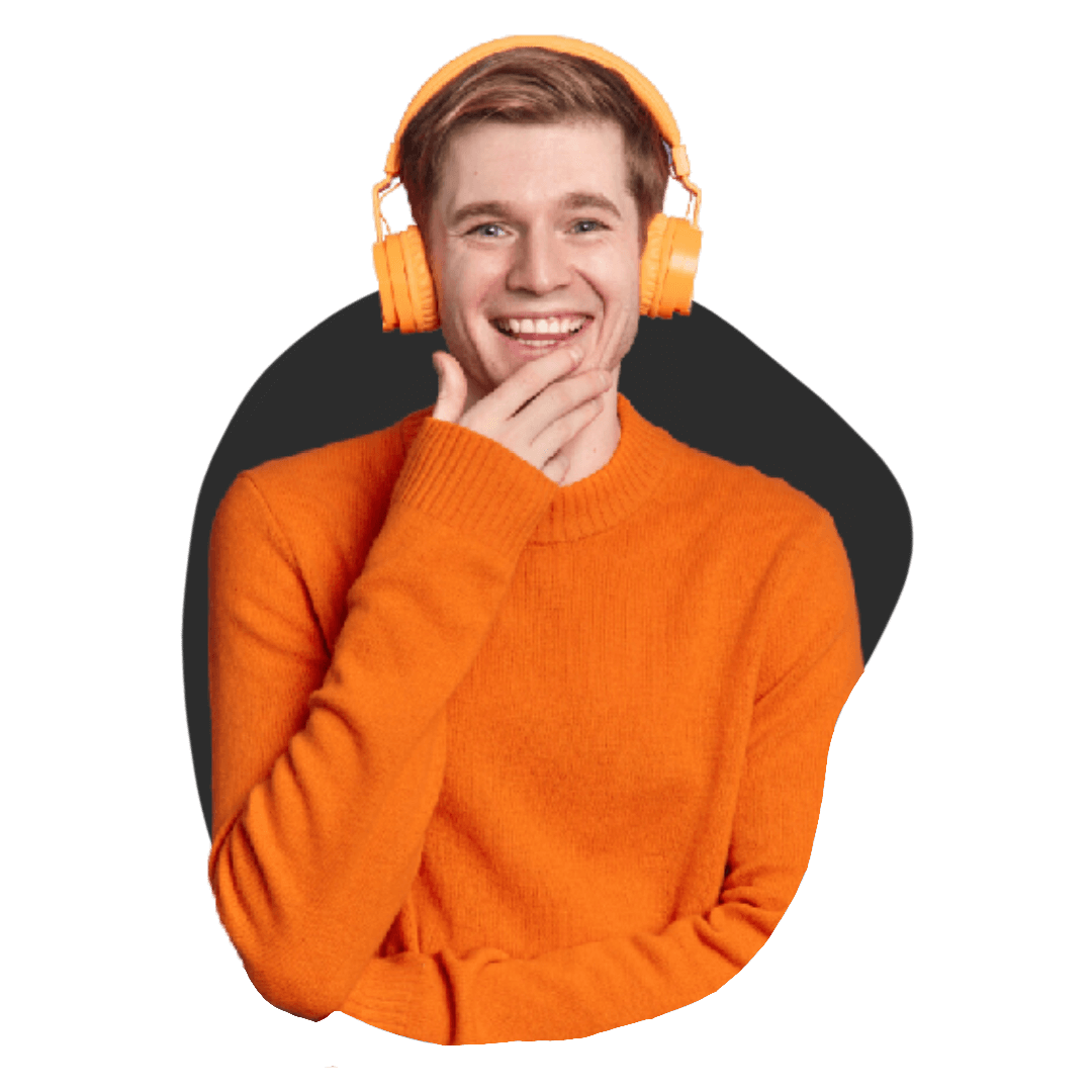 woman smiling because her soundcloud account became famous