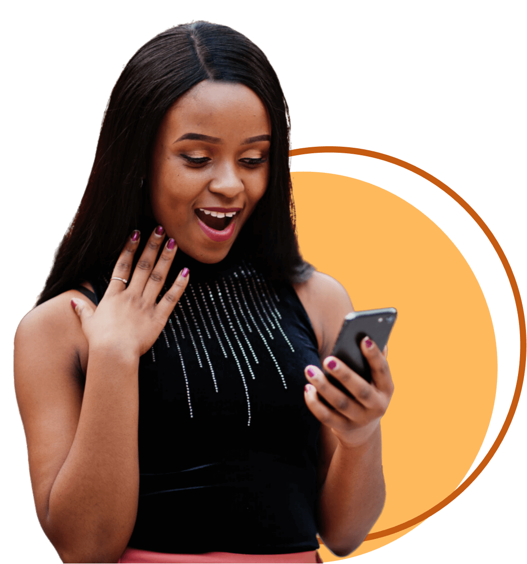 woman smiling because her reddit account became famous