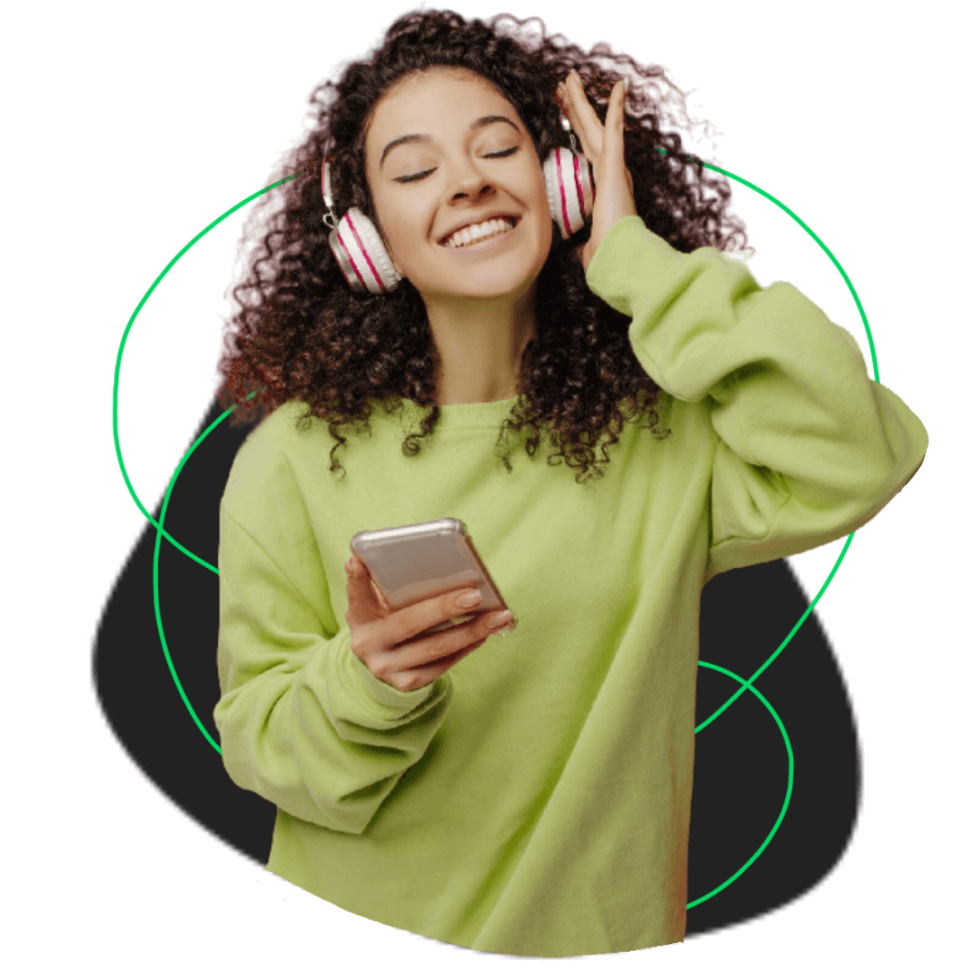 man in blue smiling and pointing to the right