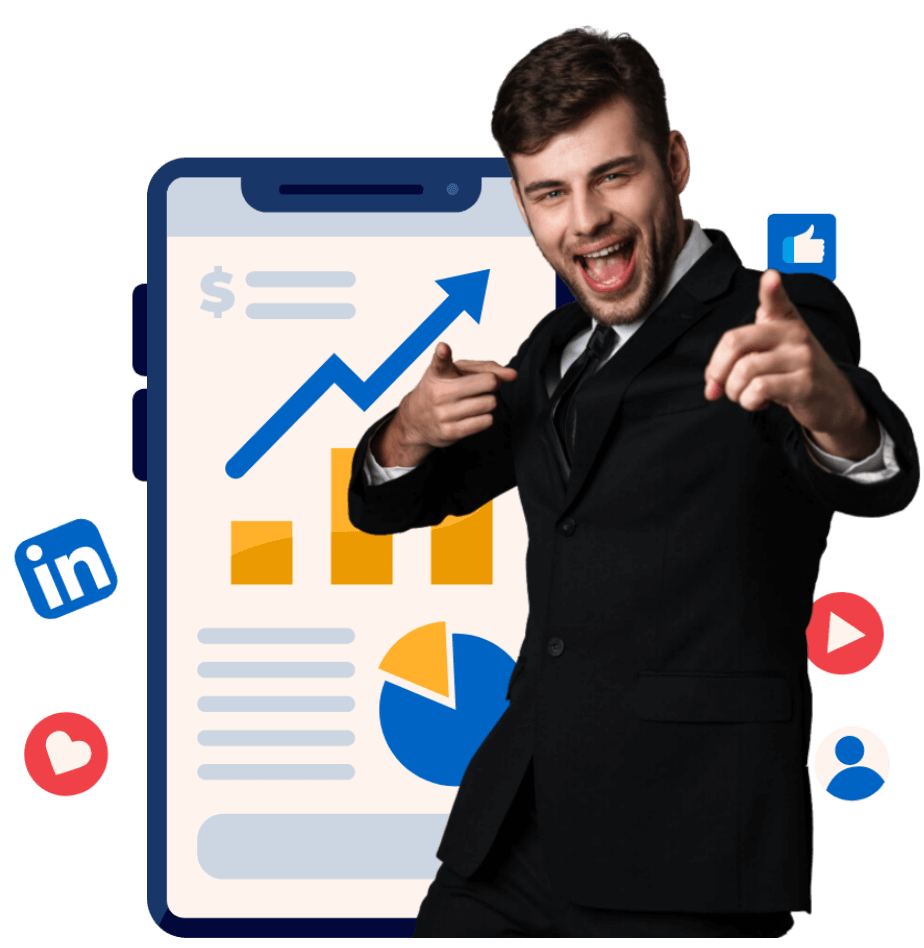 woman on her phone standing in front of the tiktok app